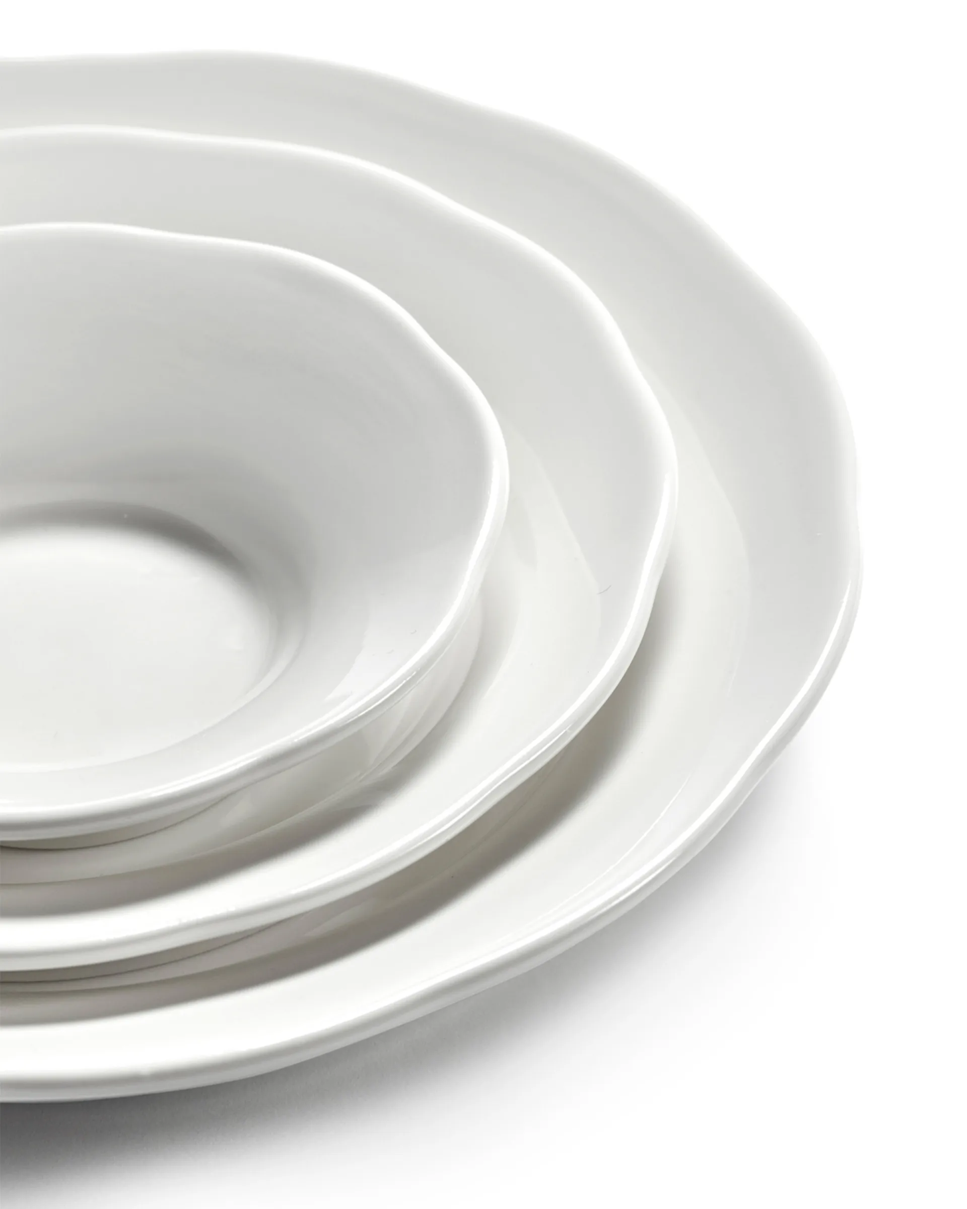 Silhouette dyp sidetallerken S Ø10,5 cm 4-pakn., White Serax