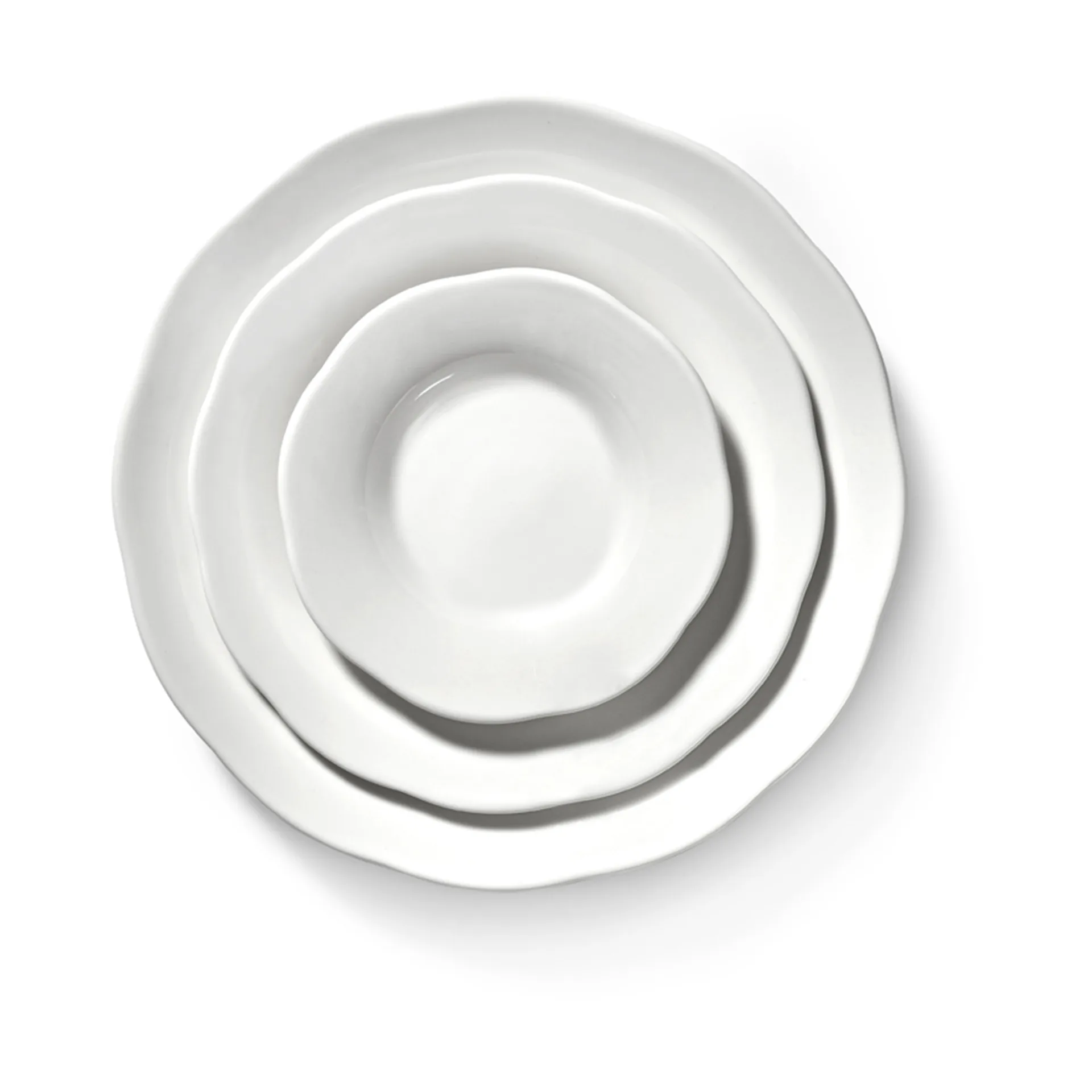 Silhouette dyp sidetallerken S Ø10,5 cm 4-pakn., White Serax