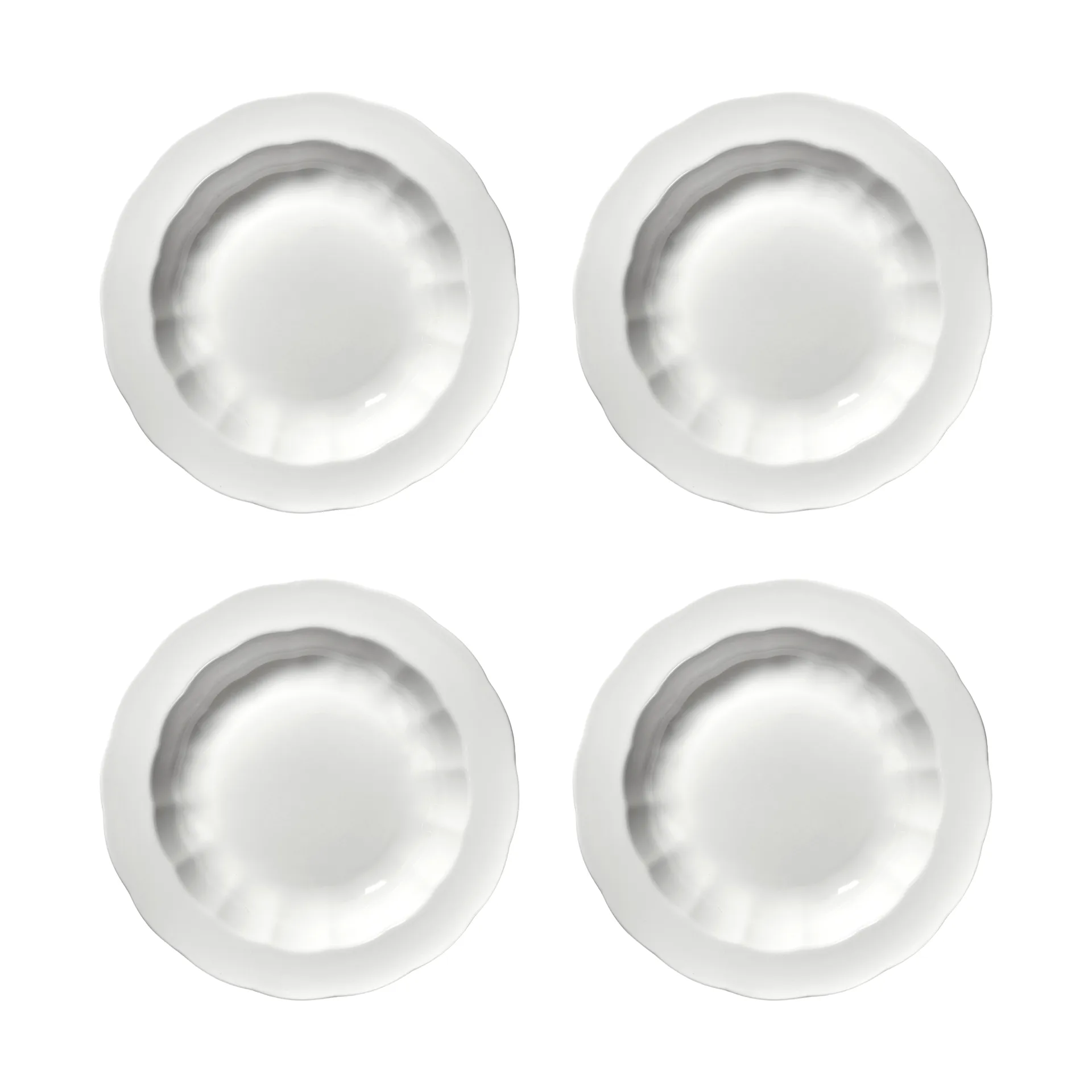 Silhouette dyp tallerken S Ø21,5 cm 4-pakn., White Serax