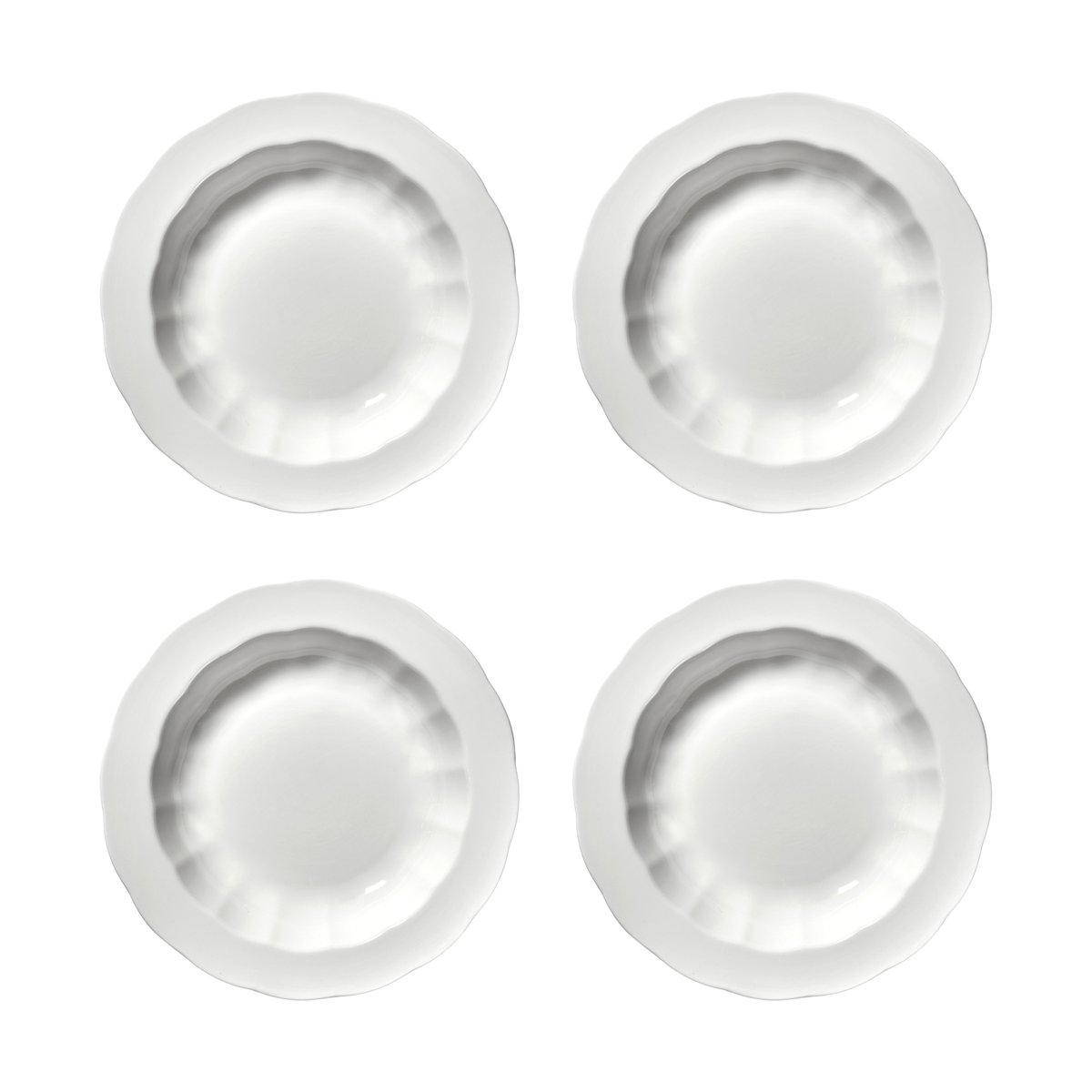 Serax Silhouette dyp tallerken S Ø21,5 cm 4-pakn. White
