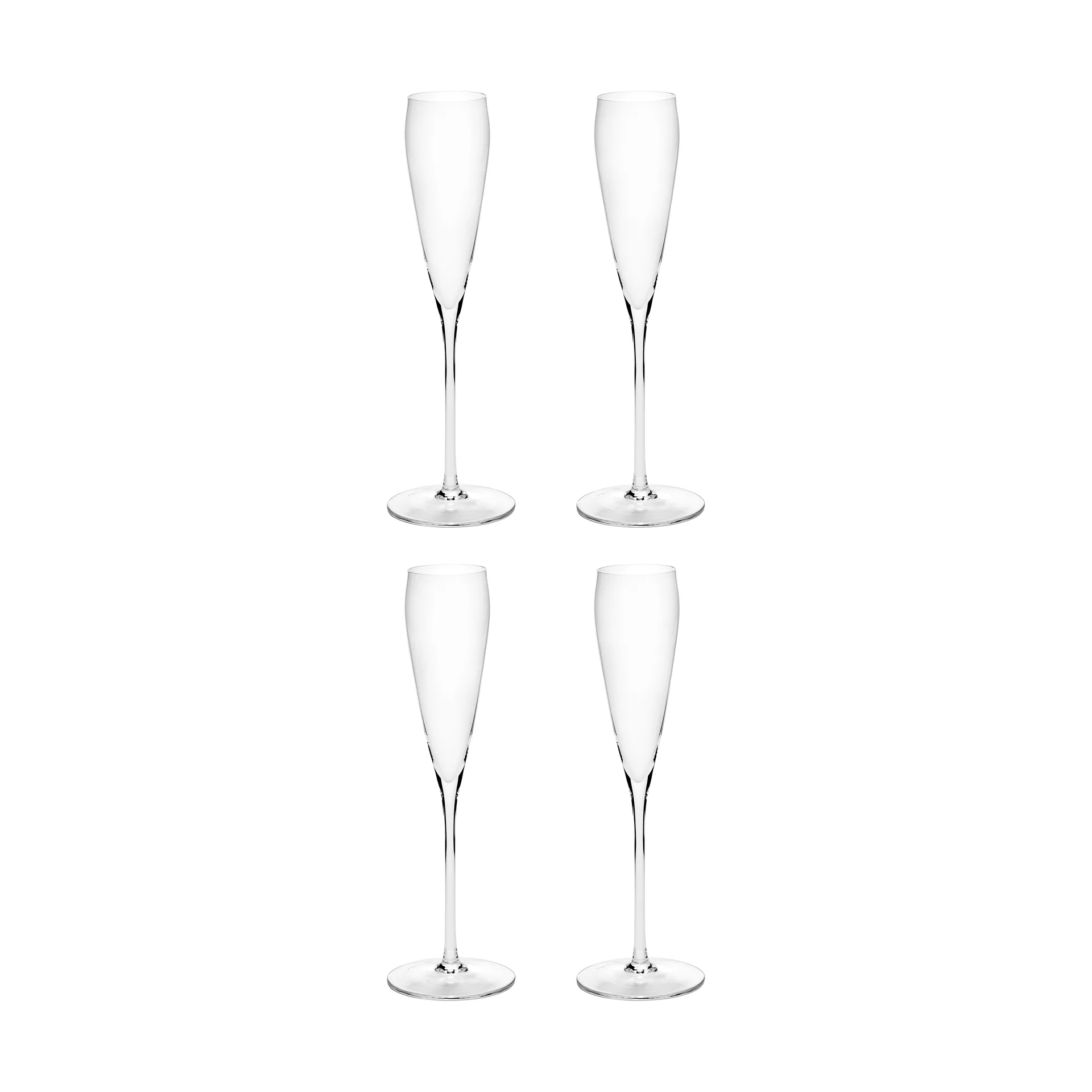 Silhouette flute champagneglass 15 cl 4-pakn., Clear Serax