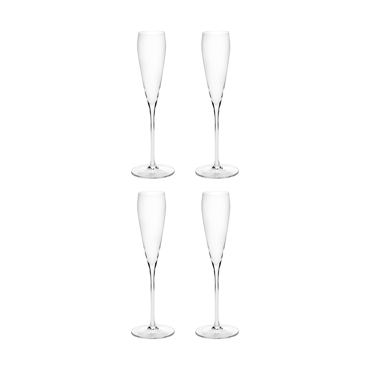 Serax Silhouette flute champagneglass 15 cl 4-pakn. Clear