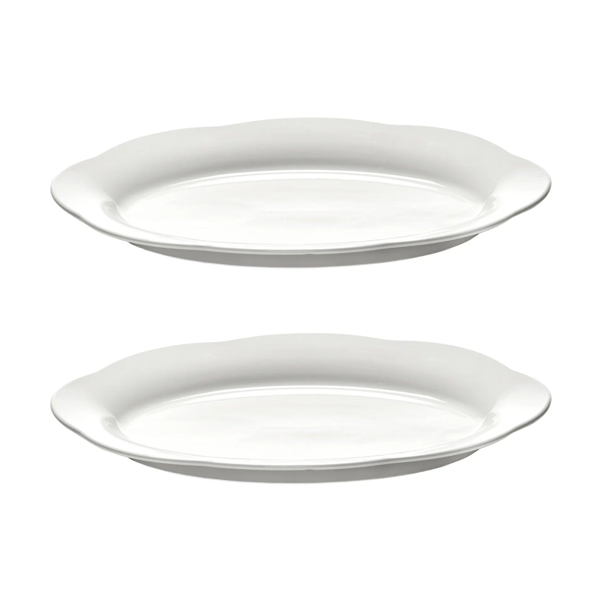Silhouette oval dyp tallerken L 21x30 cm 2-pakn., White Serax