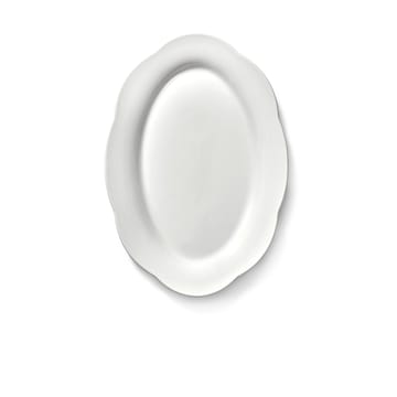 Silhouette oval dyp tallerken L 21x30 cm - White - Serax