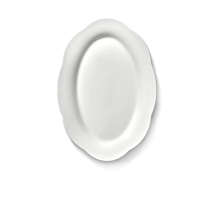 Silhouette oval dyp tallerken L 21x30 cm, White Serax