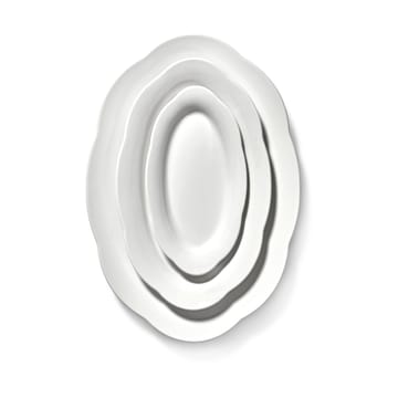 Silhouette oval dyp tallerken L 21x30 cm - White - Serax