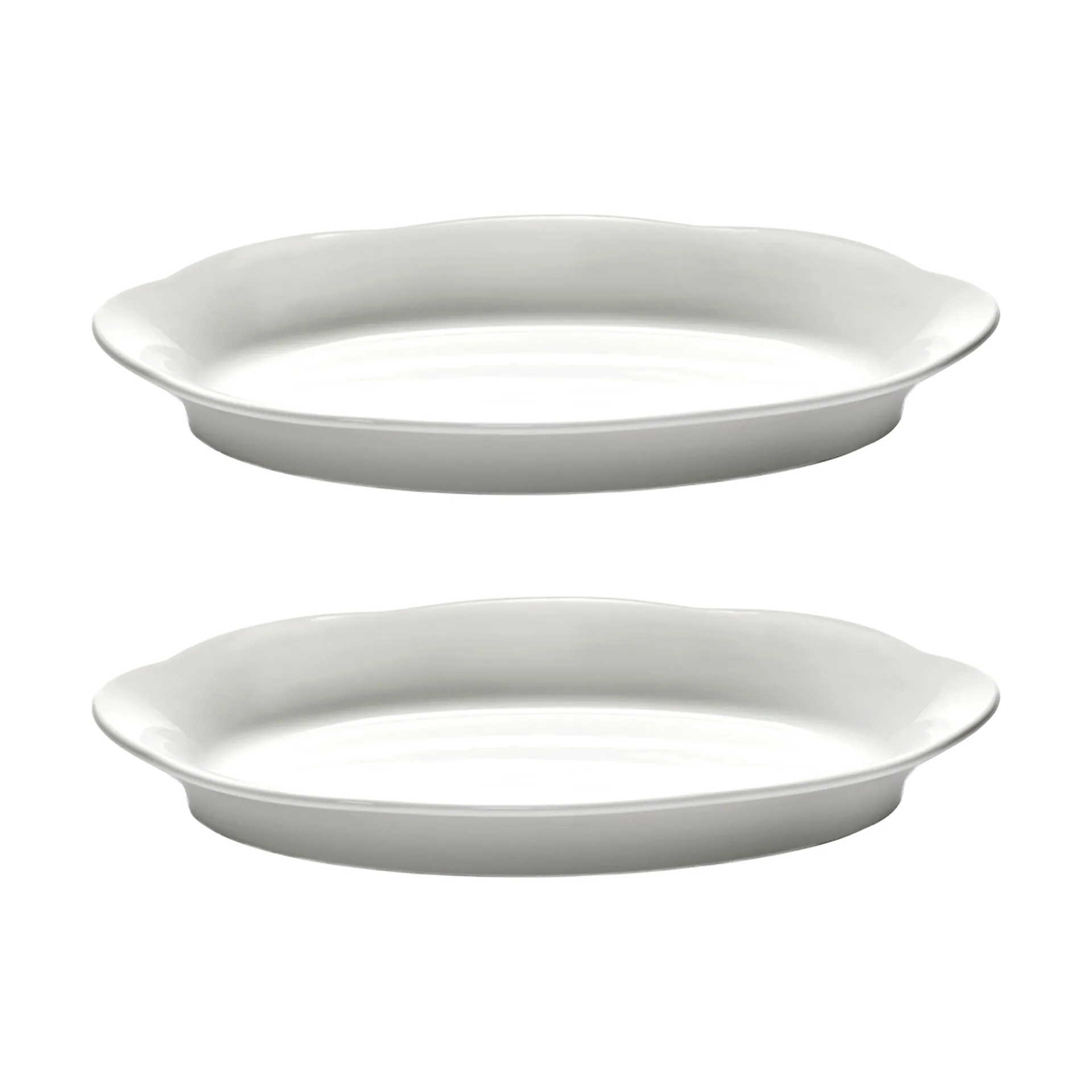 Silhouette oval dyp tallerken M 15x24,5 cm 2-pakn., White Serax