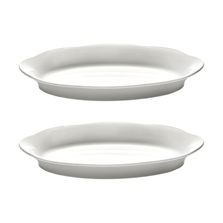 Silhouette oval dyp tallerken M 15x24,5 cm 2-pakn. - White - Serax