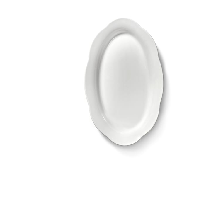 Silhouette oval dyp tallerken M 15x24,5 cm, White Serax