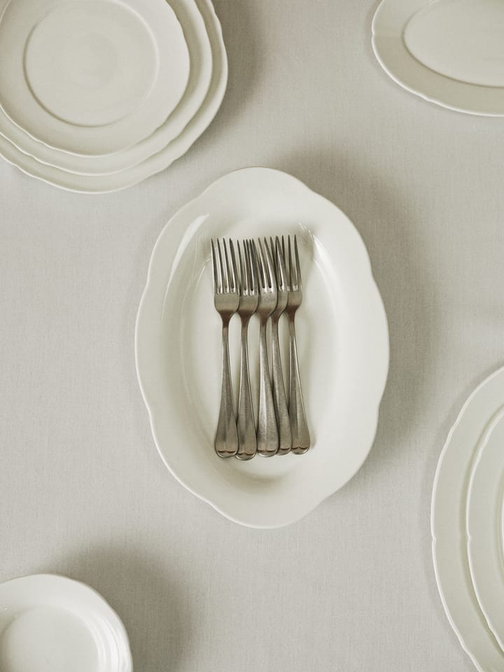 Silhouette oval dyp tallerken M 15x24,5 cm, White Serax