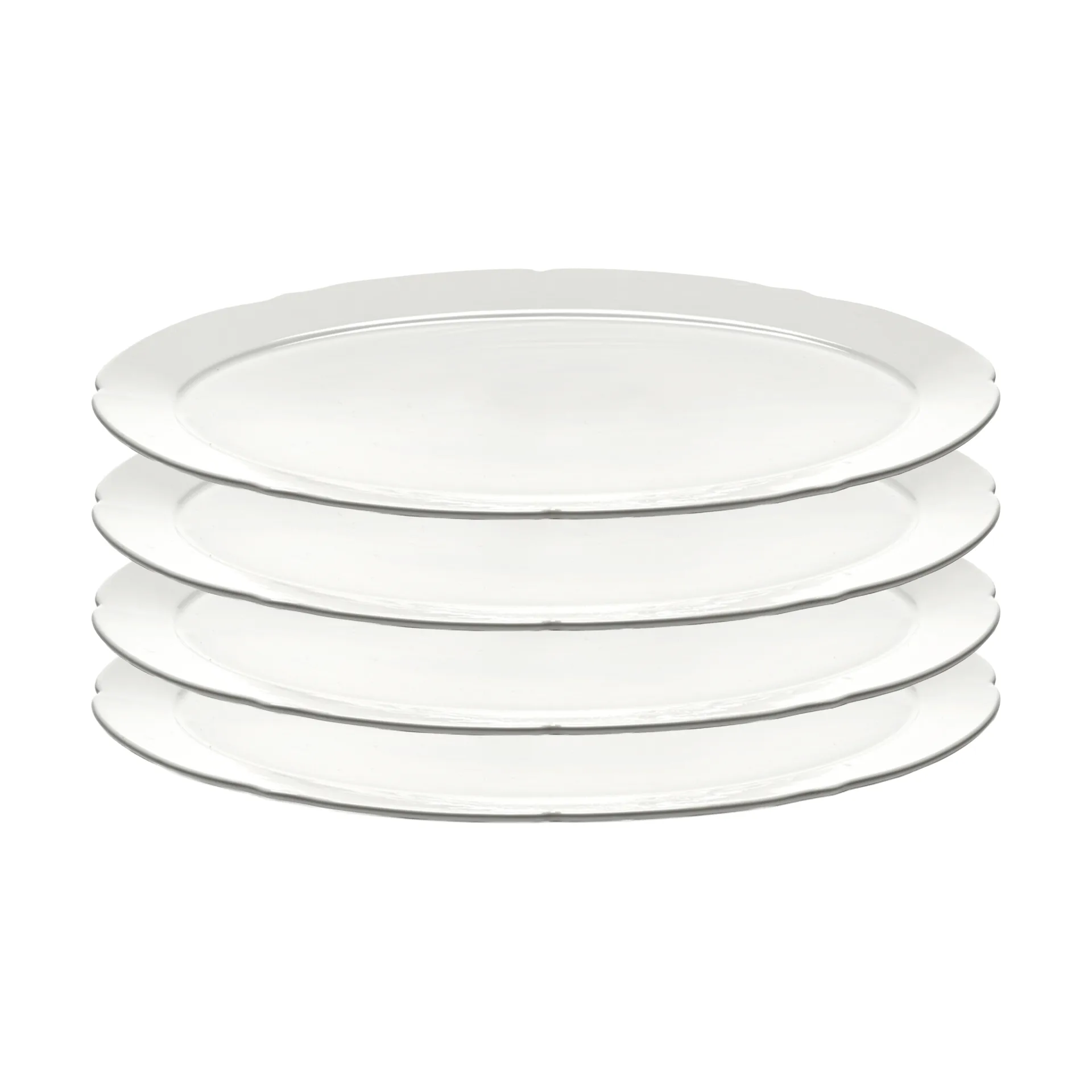 Silhouette oval tallerken L 21x30 cm 4-pakn., White Serax