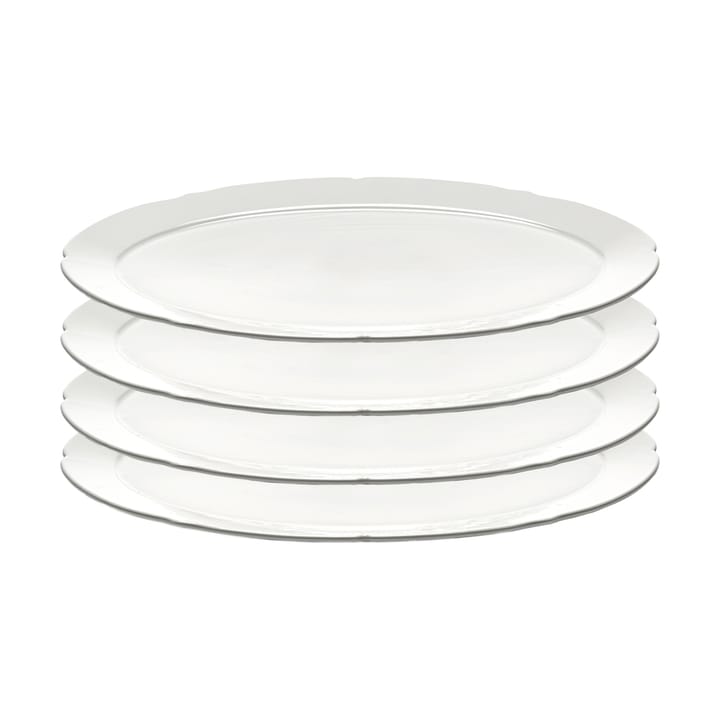 Silhouette oval tallerken L 21x30 cm 4-pakn. - White - Serax