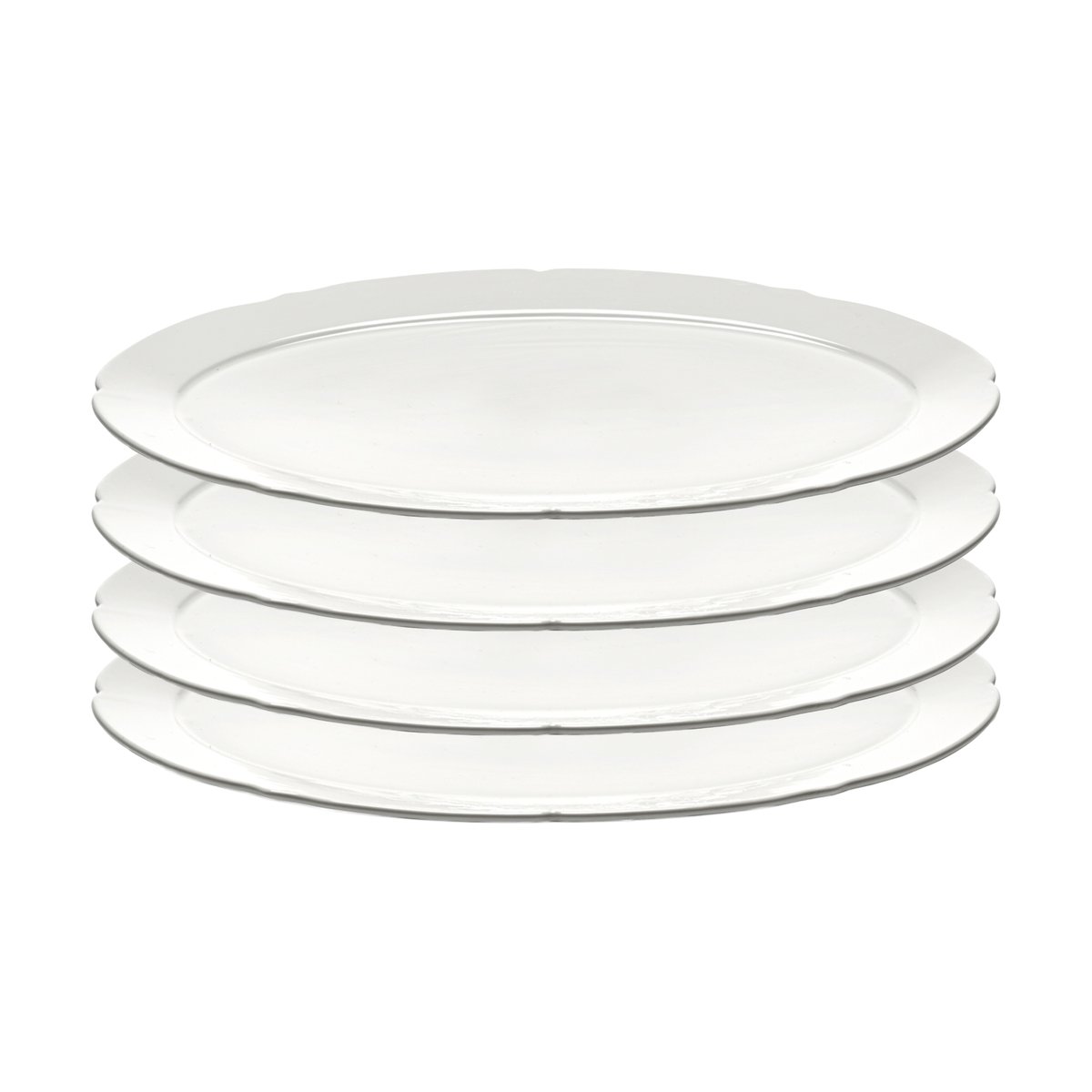 Serax Silhouette oval tallerken L 21x30 cm 4-pakn. White