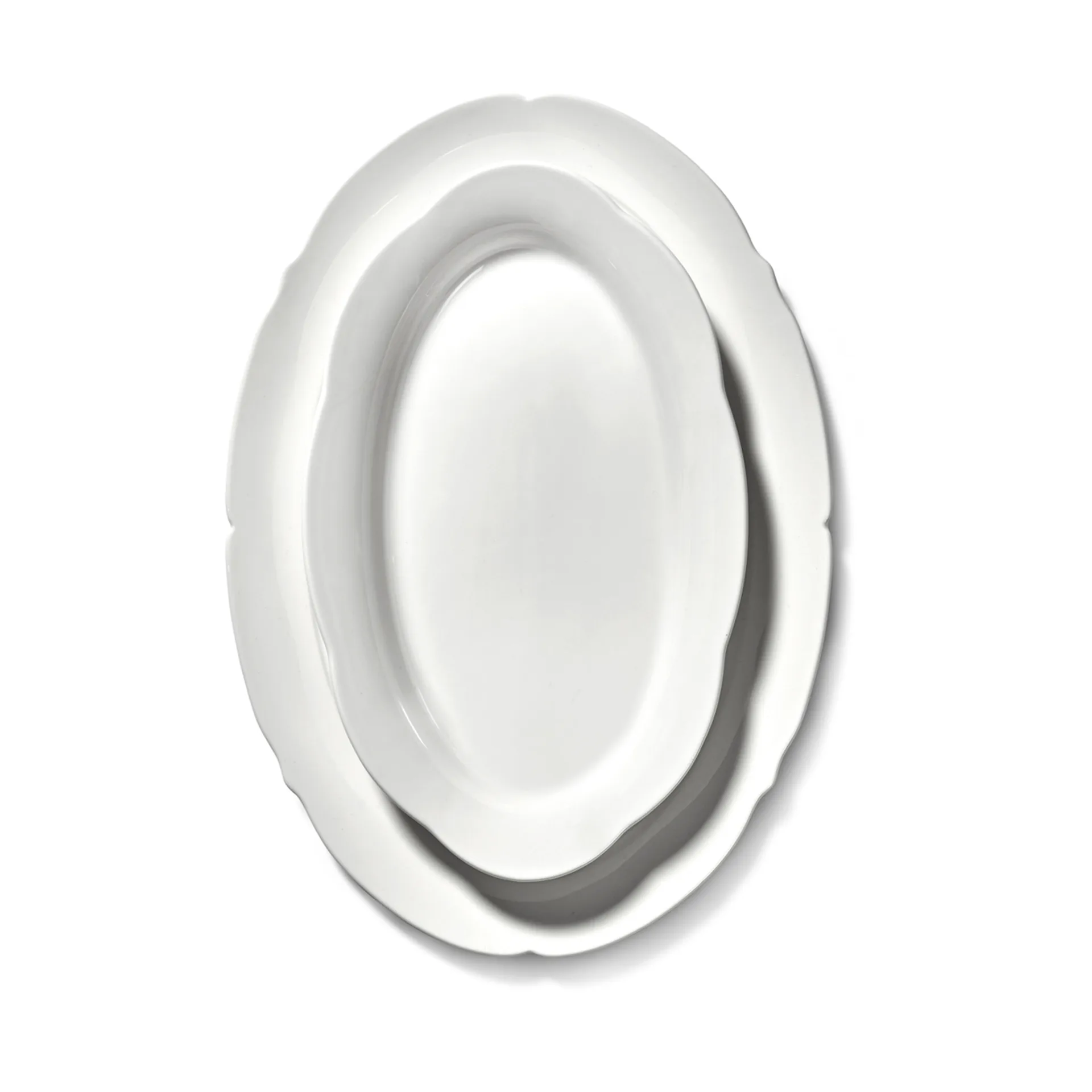 Silhouette oval tallerken L 21x30 cm 4-pakn., White Serax