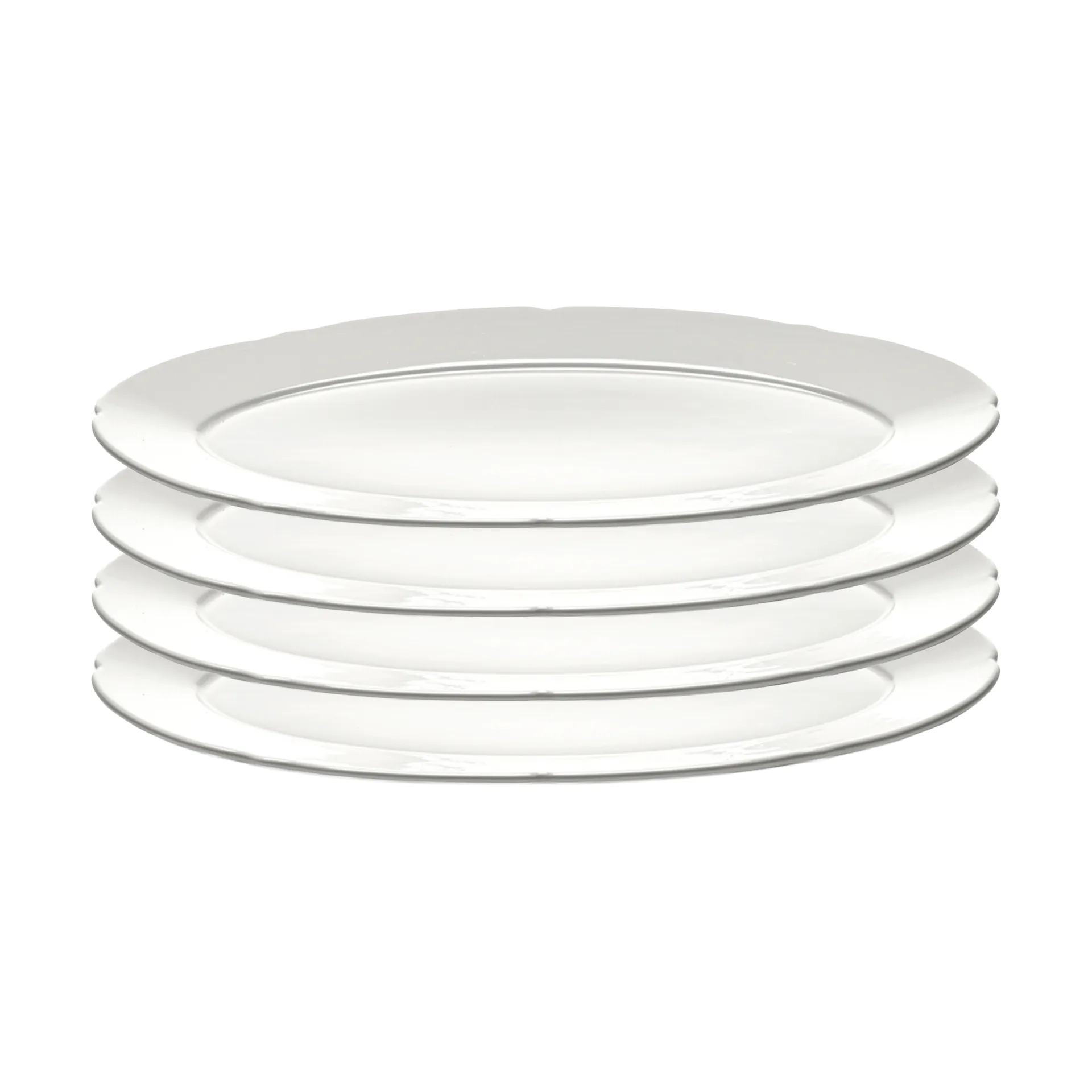 Silhouette oval tallerken M 15x24,5 cm 4-pakn., White Serax