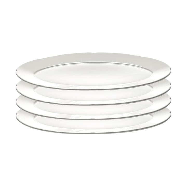 Silhouette oval tallerken M 15x24,5 cm 4-pakn. - White - Serax