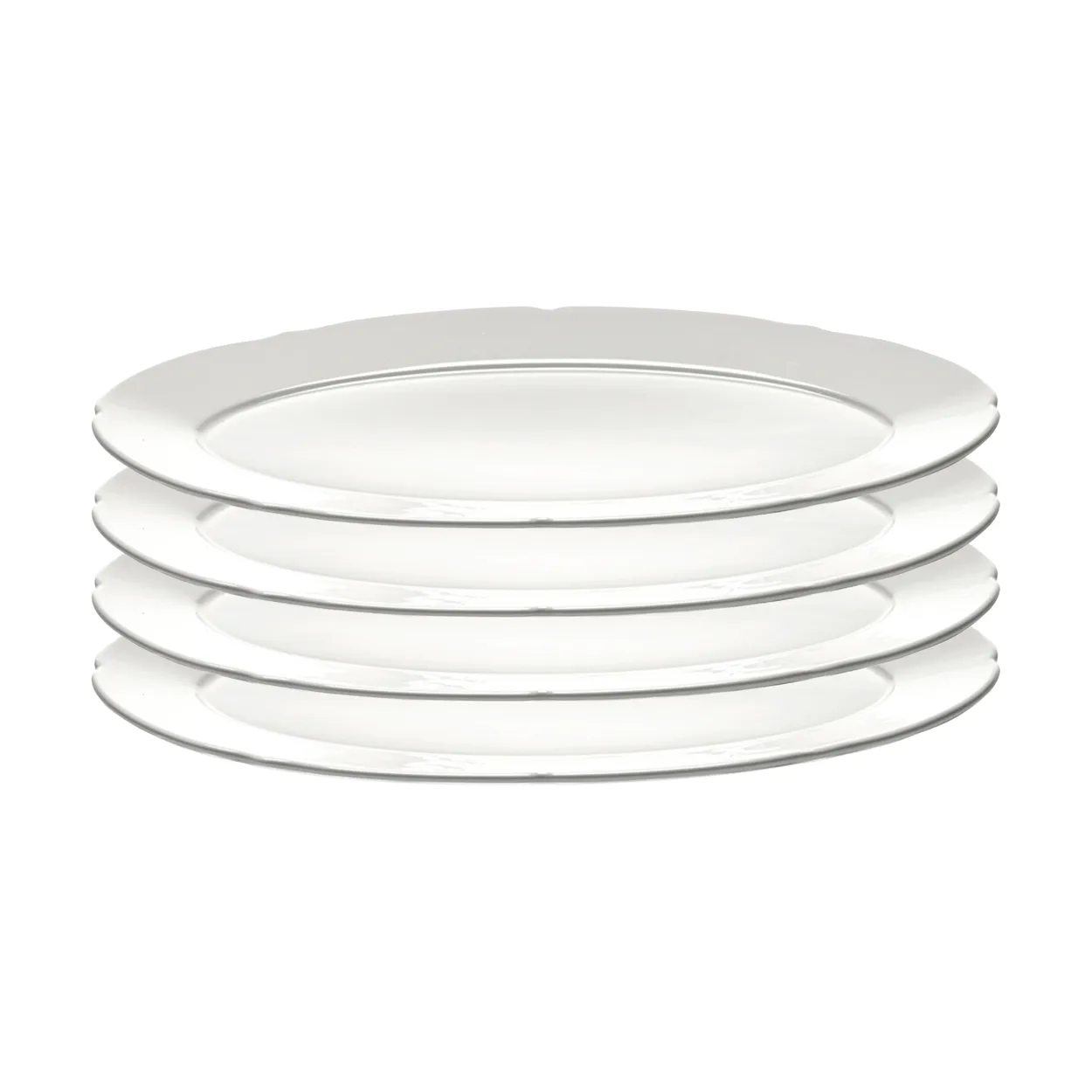 Serax Silhouette oval tallerken M 15x24,5 cm 4-pakn. White