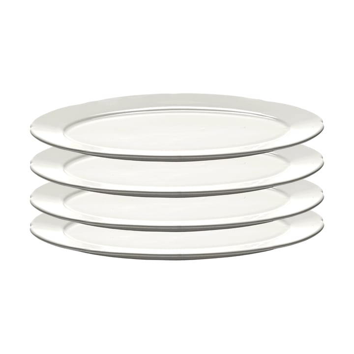 Silhouette oval tallerken S 10x18,5 cm 4-pakn. - White - Serax