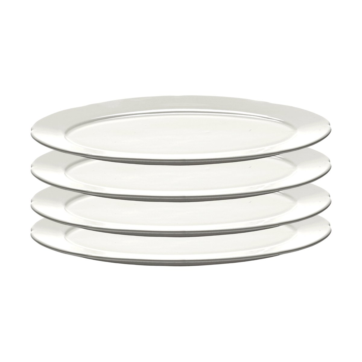 Serax Silhouette oval tallerken S 10x18,5 cm 4-pakn. White