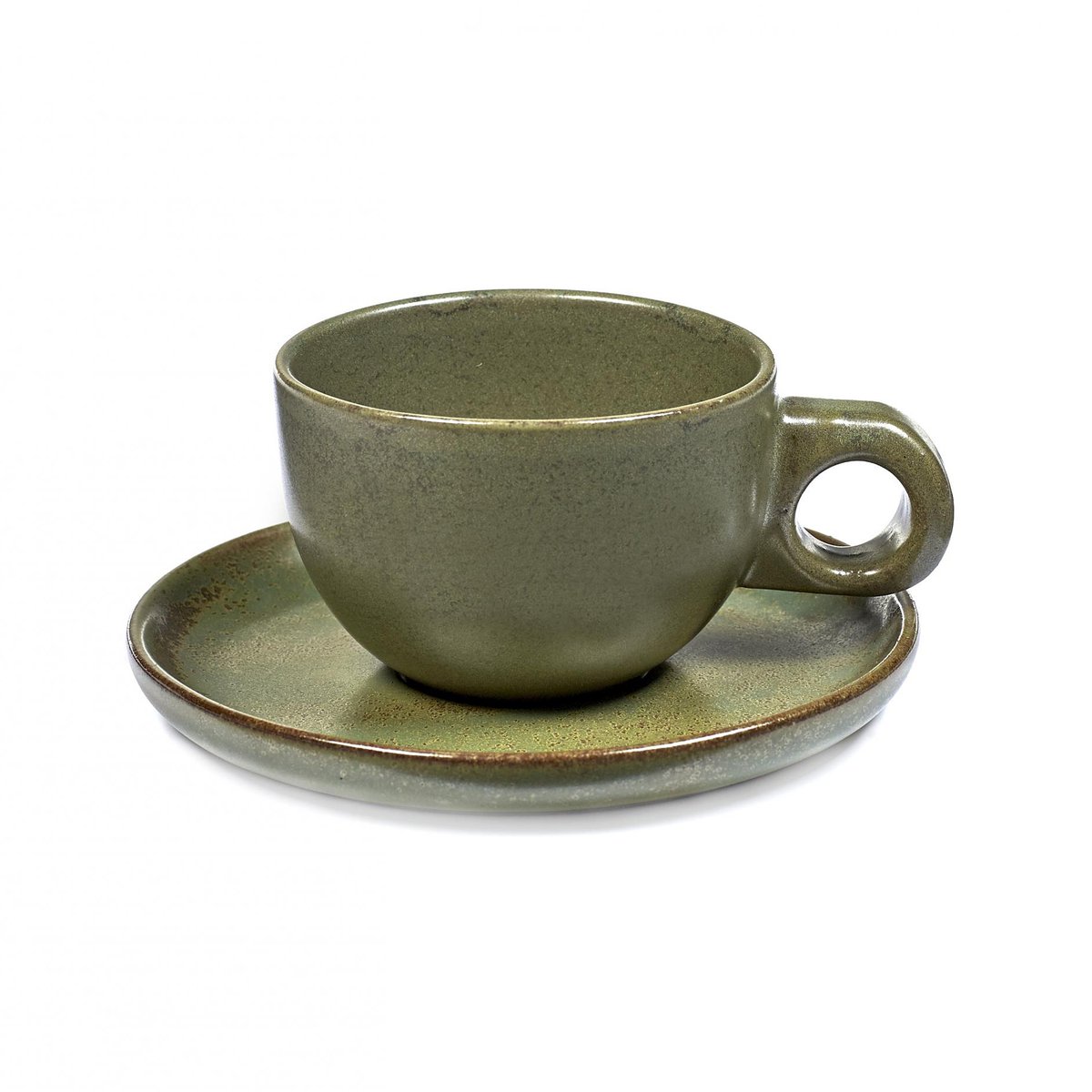 Serax Surface kaffekopp med fat 13 cl Camogreen