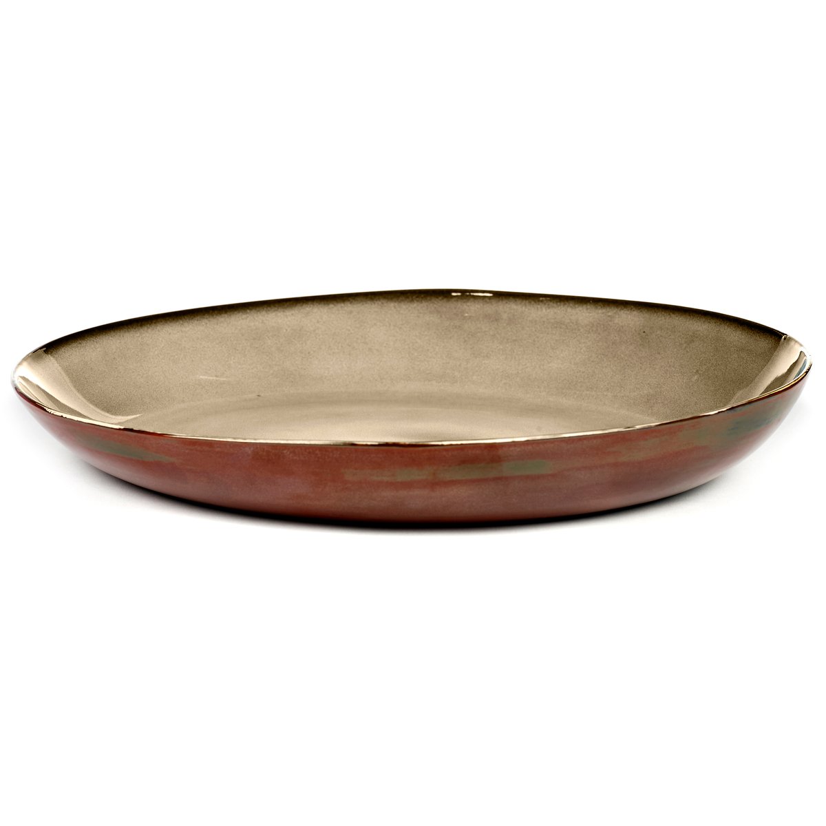Terres de Rêves serveringsfat 35,5 cm Misty grey-rust