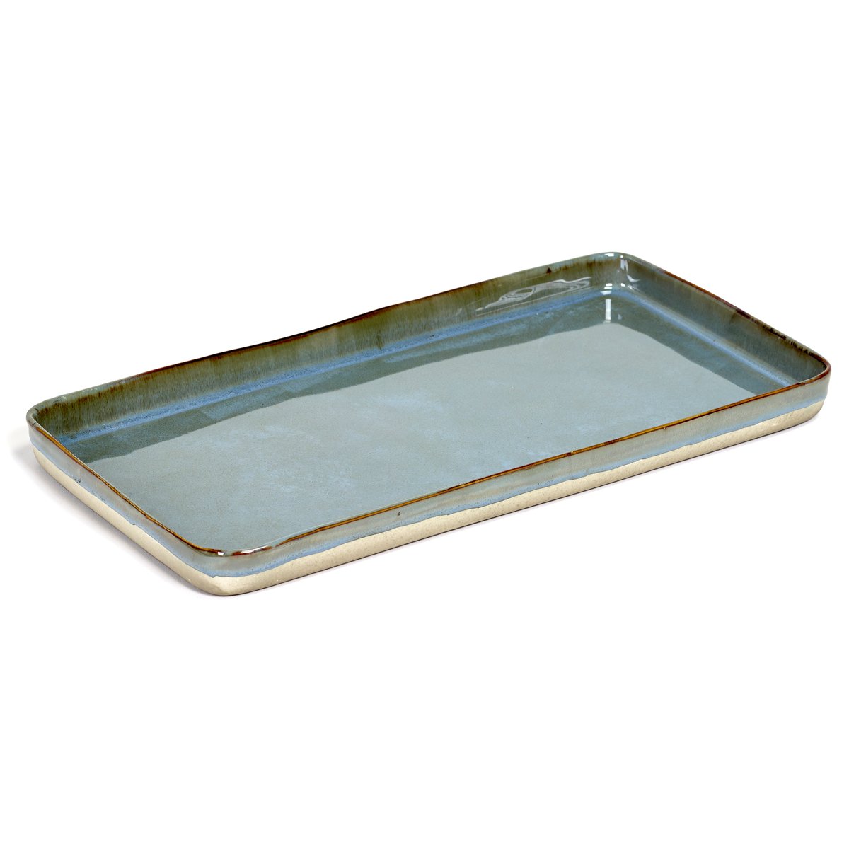 Serax Terres de Rêves tallerken 18x37 cm Smokey blue