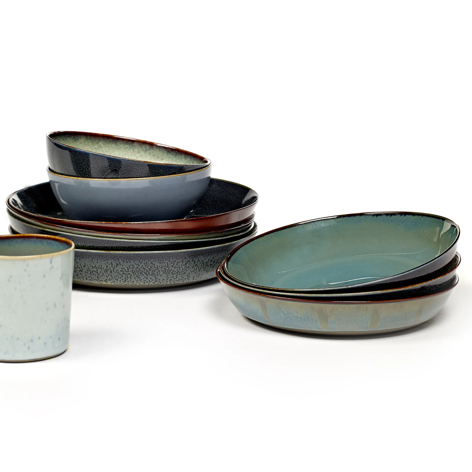 Terres de Rêves tallerken 21 cm, Misty grey-dark blue Serax