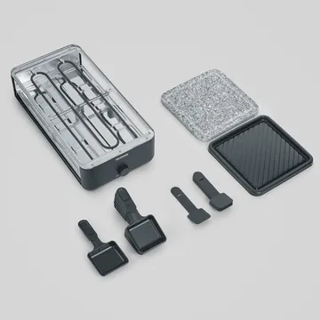 Black Line Raclette-grill og steinplate RG 2366 - 16-deler - Severin