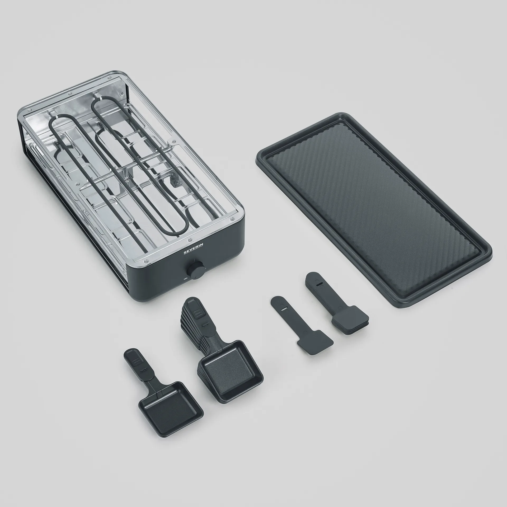 Black Line Raclette grillplate RG 2365, 16-deler Severin