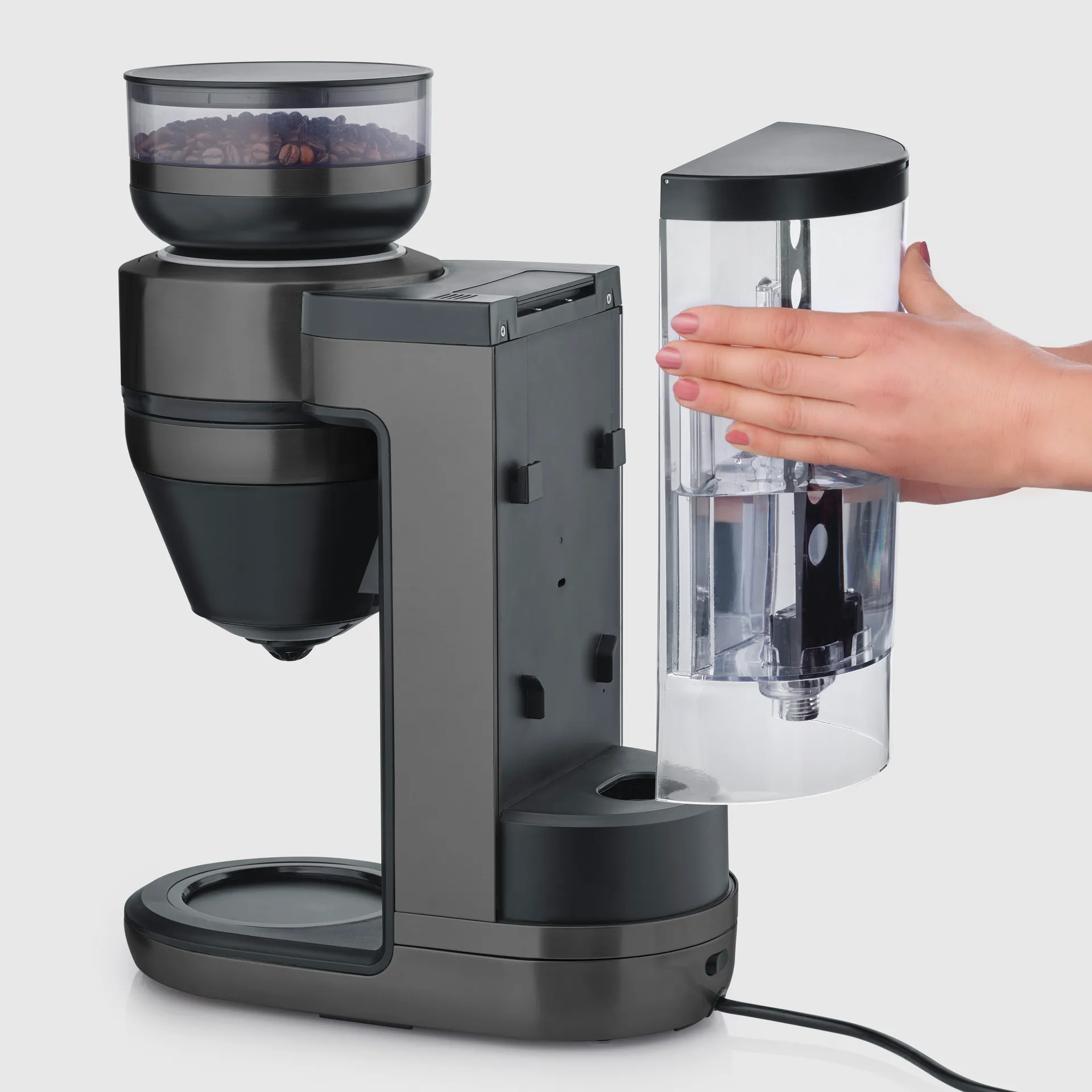 FILKA 2.0 KA 4854 helautomatisk kaffetrakter, Dark Inox, termos Severin