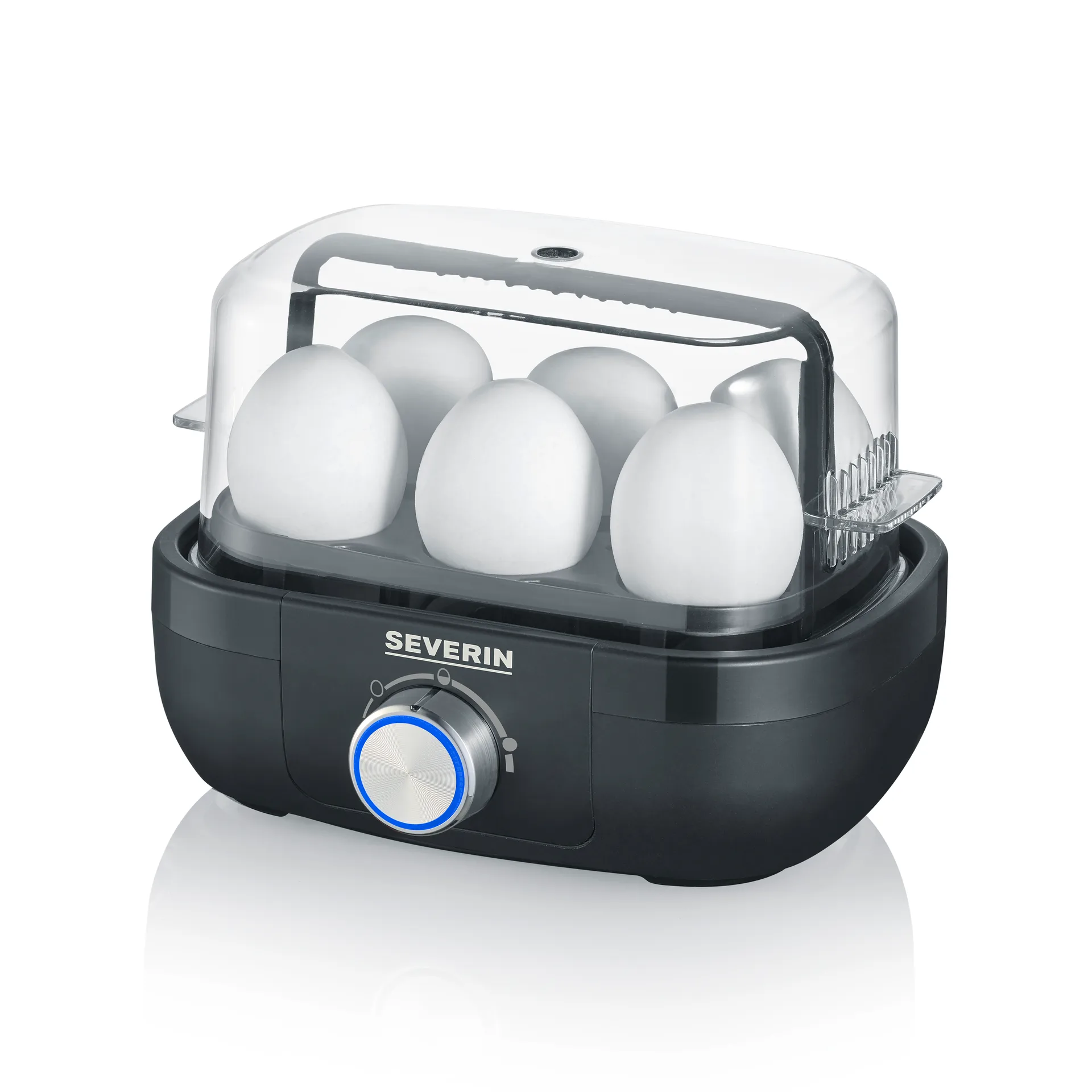 Severin EK 3166 eggkoker premium 1-6 egg, Svart Severin