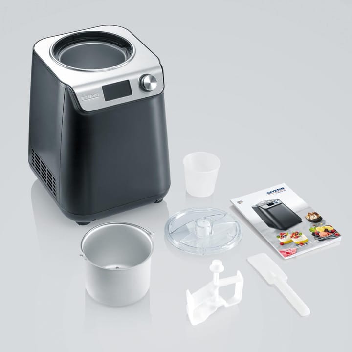 Severin EZ 7407 iskremmaskin med kompressor 1,2 L, Svart Severin