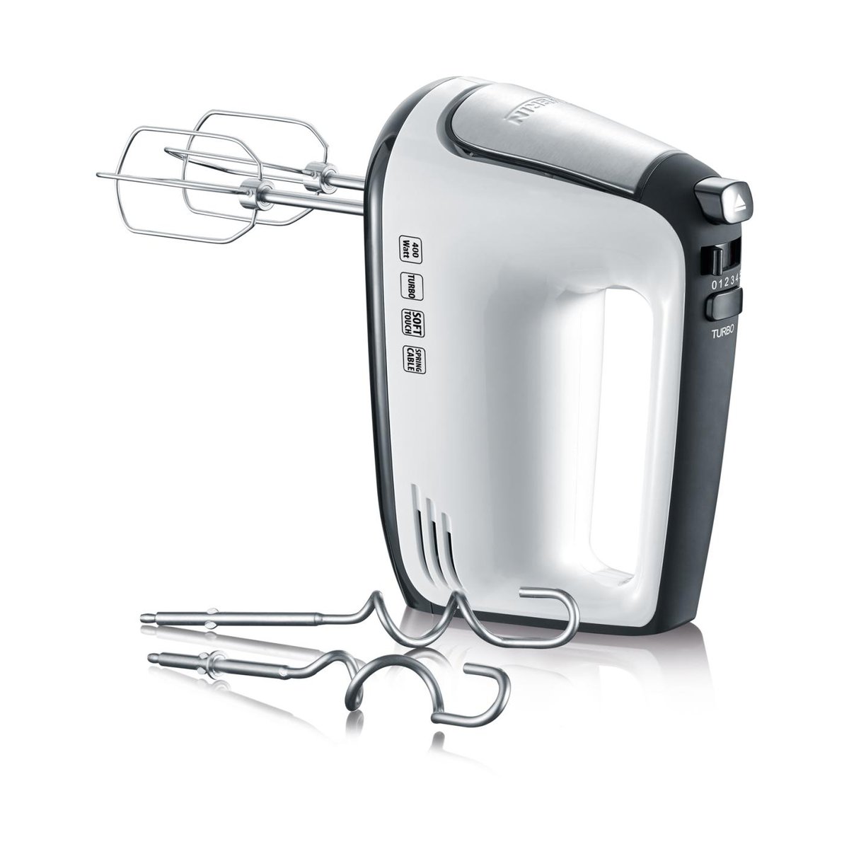 Severin Severin HM 3830 håndmikser Hvit-svart-rustfritt stål