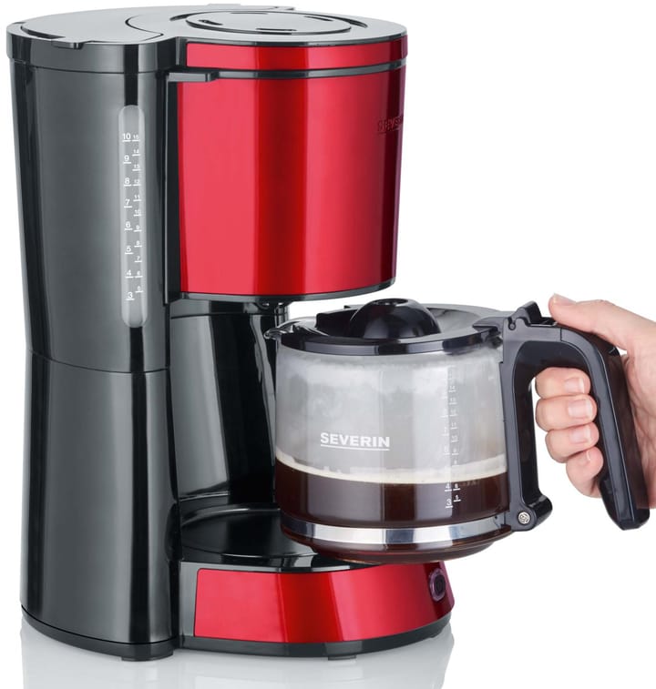 Severin KA 4817 Type kaffetrakter 10 kopper, Rød-metall Severin