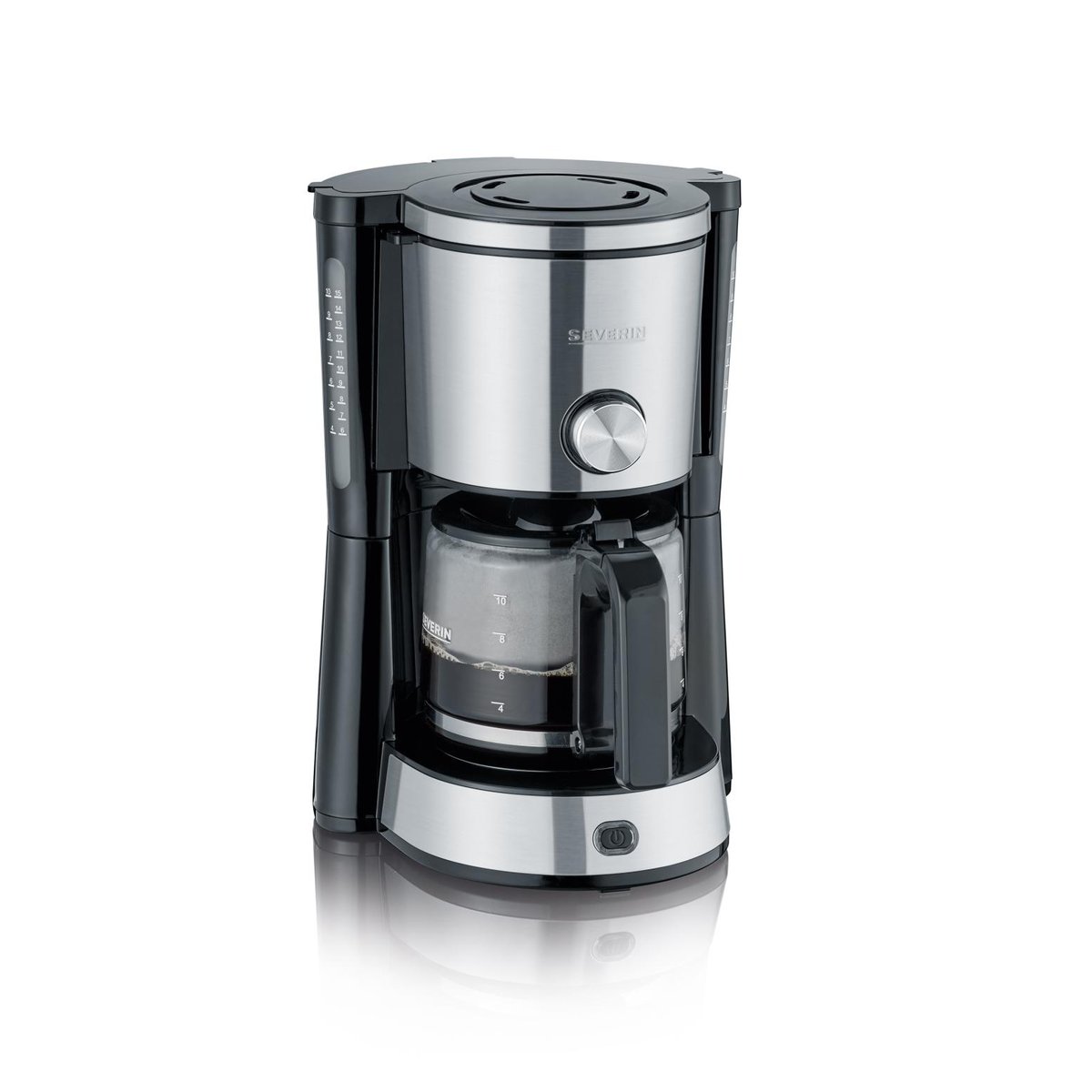 Severin Severin KA 4825 Aroma Select kaffetrakter 10 kopper Rustfritt stål-svart