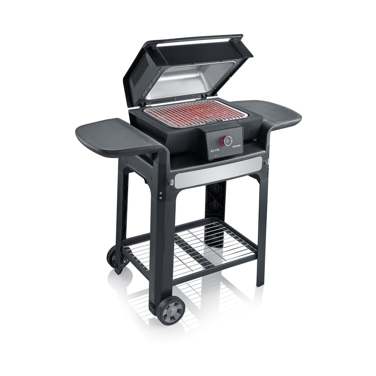 Bilde av Severin Pg 8107 Sevo Gts, 3000 W, Grill, Elektrisk, 415 X 315 Mm, Handlekurv, Svart, Sølv