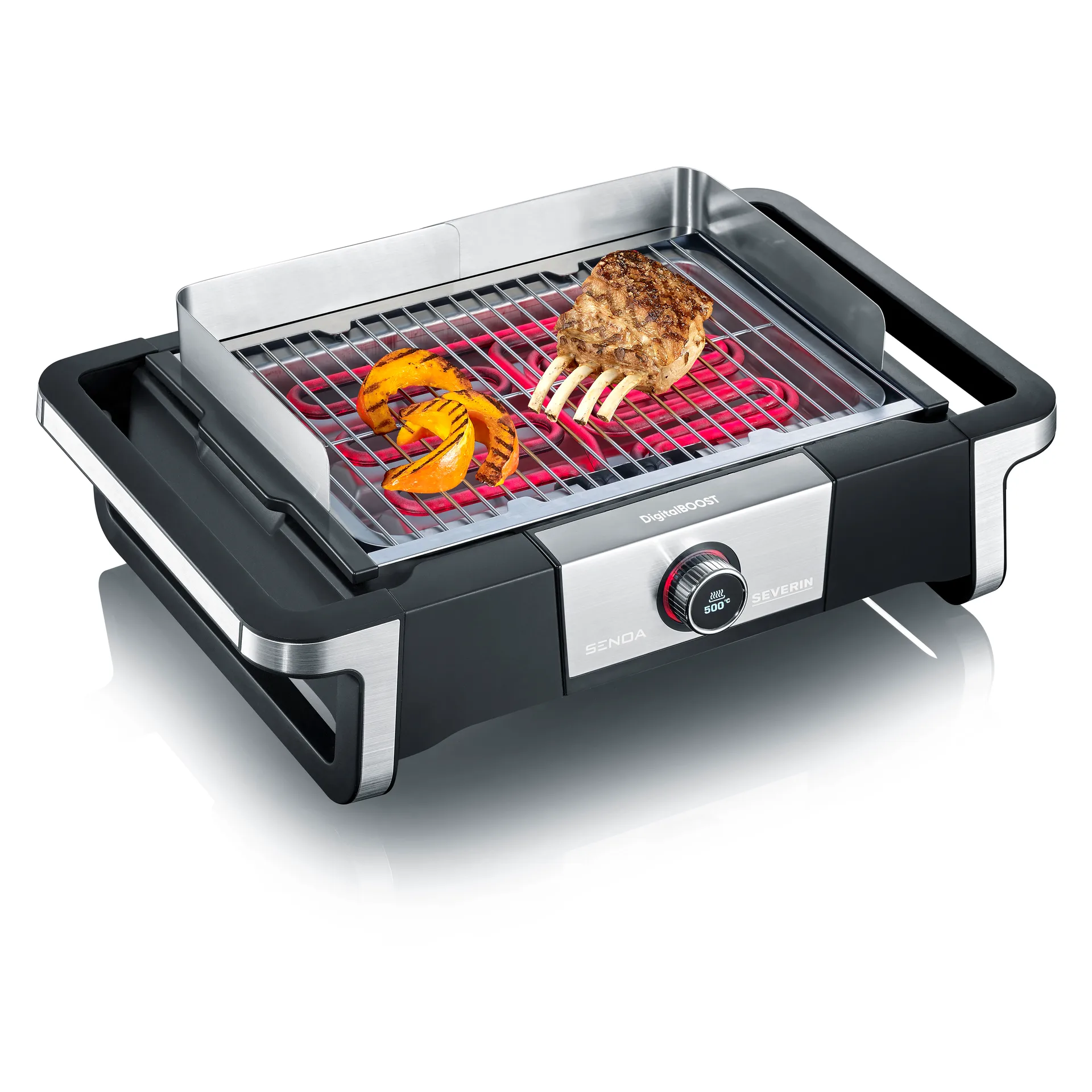 Severin PG 8114 Senoa DigitalBoost elektrisk grill, Svart Severin