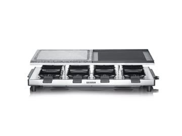 Severin RG 2373 raclette deluxe kombi 8 panner - Sølv - Severin