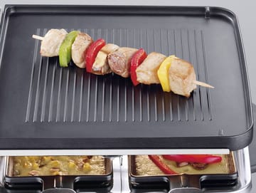 Severin RG 2373 raclette deluxe kombi 8 panner - Sølv - Severin