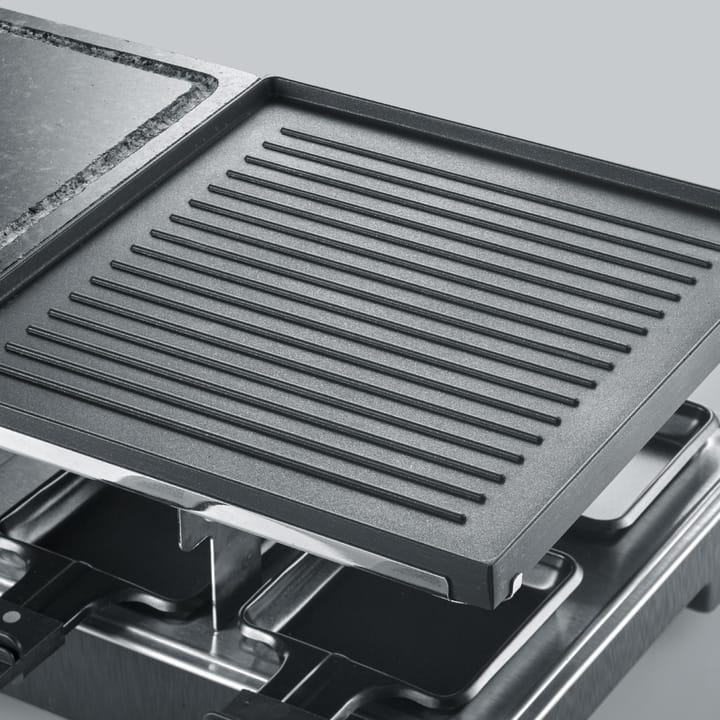 Severin RG 2376 raclette kombi grill/stein 8 panner, Svart Severin