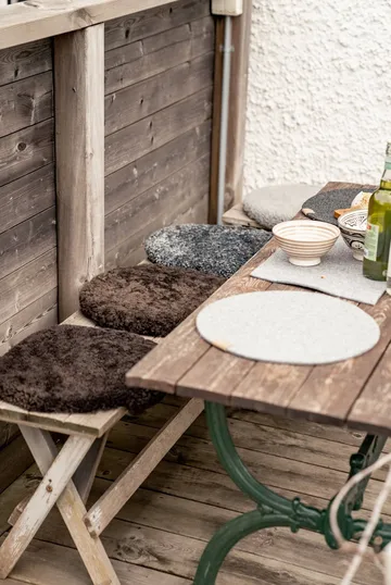 Jill stolpute vattert - Cappuccino (brun), Ø36 cm - Shepherd of Sweden