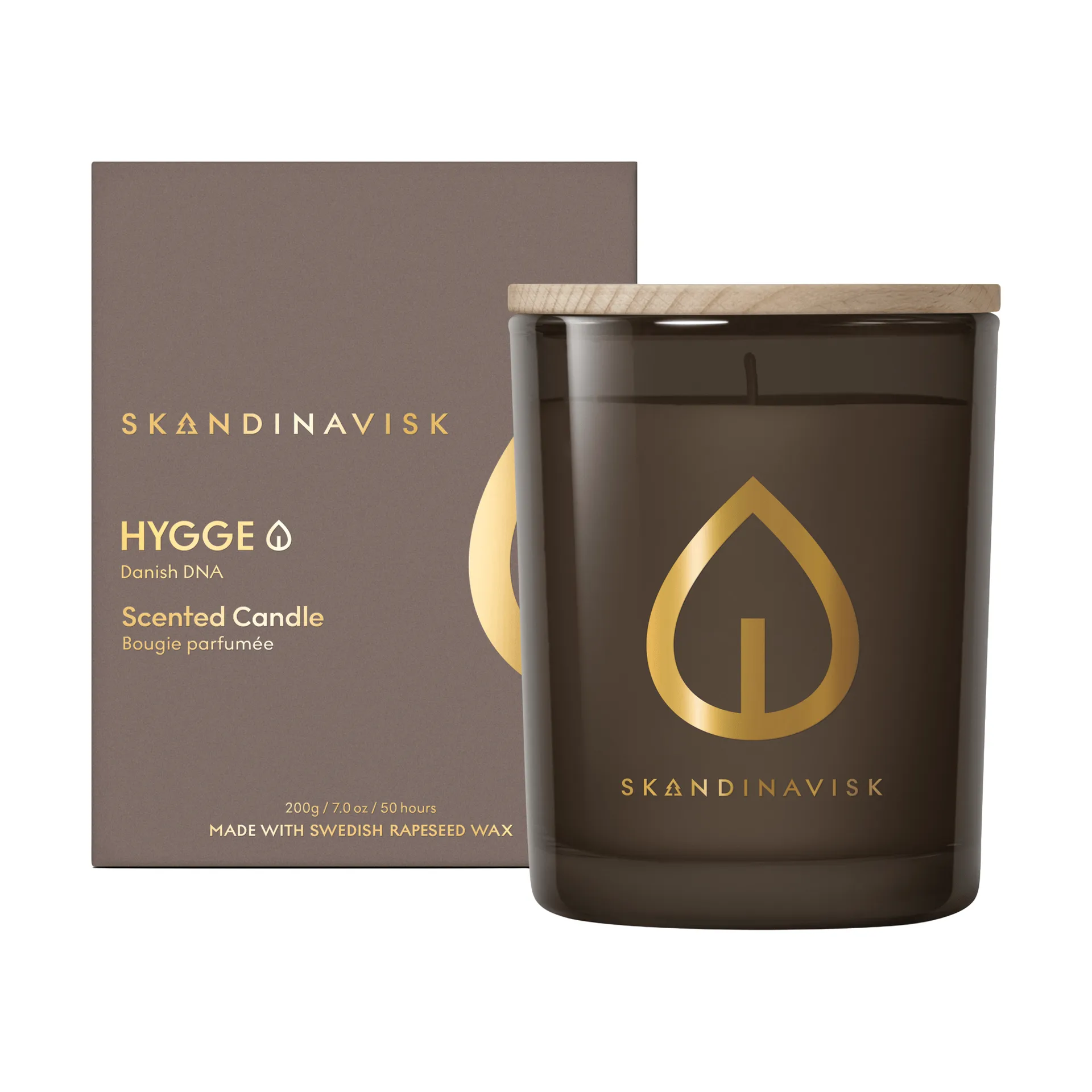 Hygge Gold Symbol duftlys, 200 g Skandinavisk