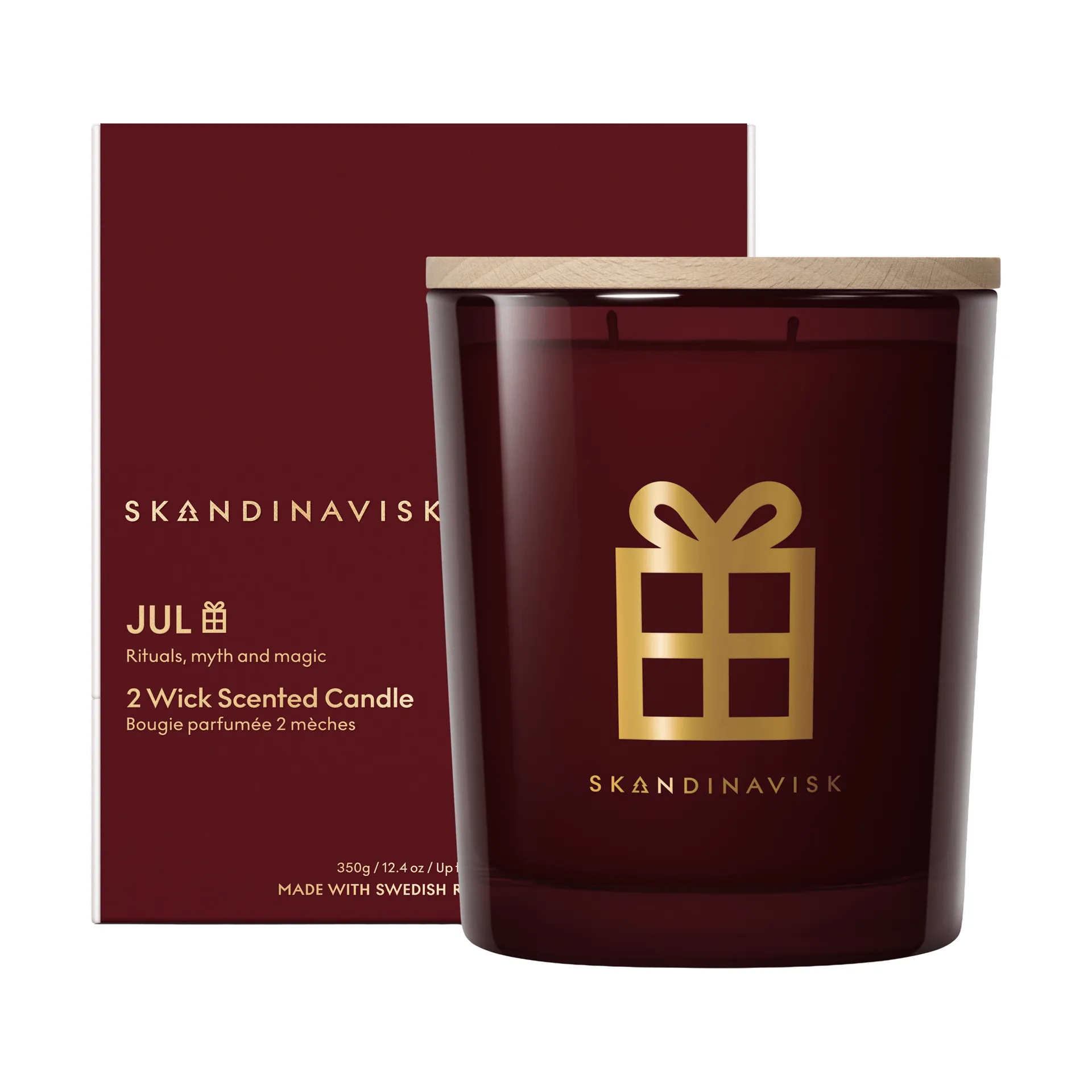 Jul Gold Symbol duftlys, 350 g, 2 veker Skandinavisk