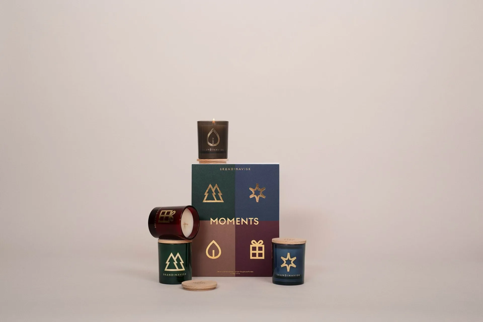 Moments duftlys gavesett 4 deler, 65 g Skandinavisk