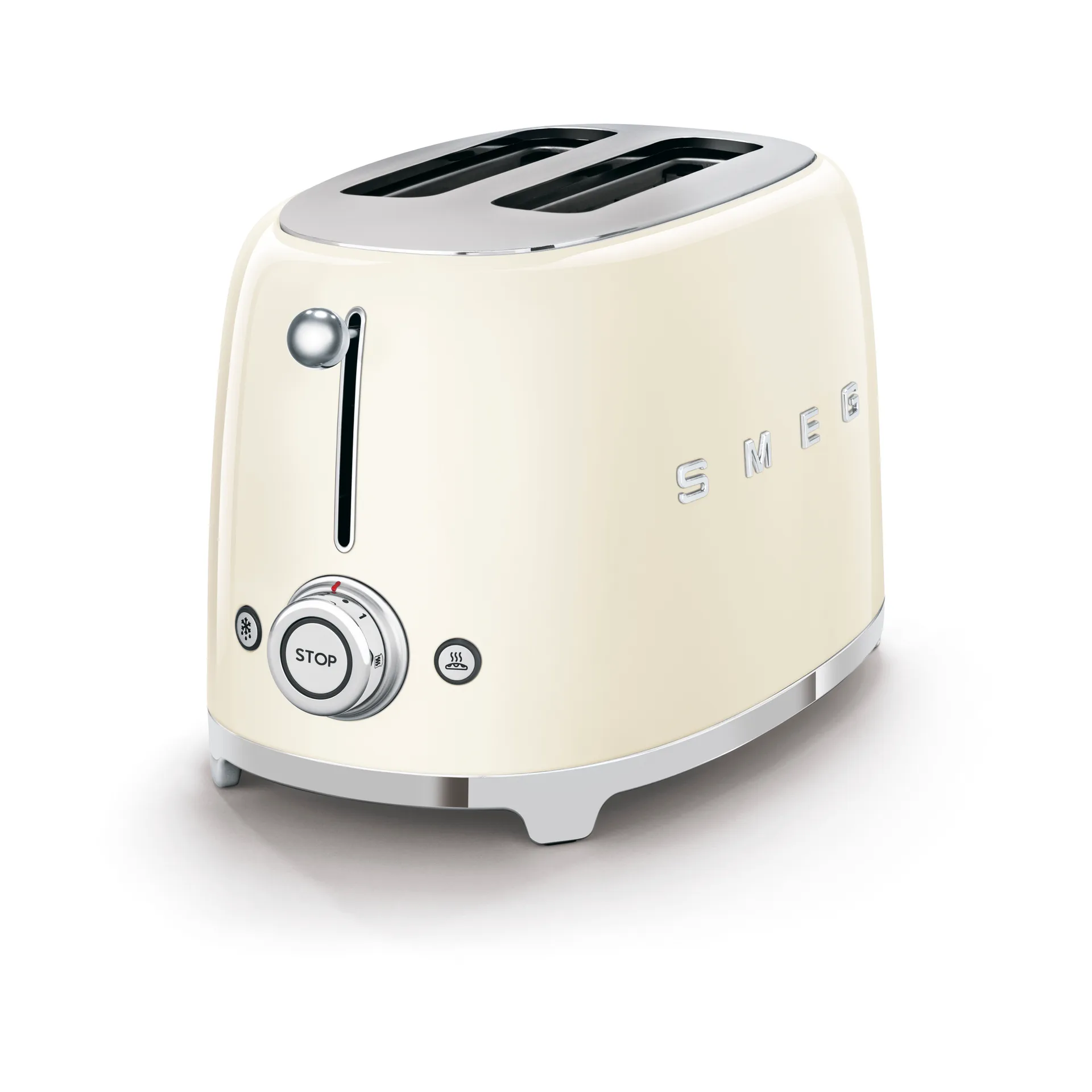Smeg 50's Style brødrister 2 skiver, Créme hvit Smeg