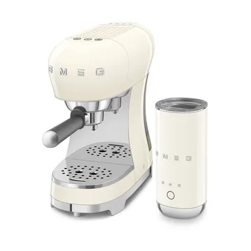 Smeg 50's Style espressomaskin med melkeskummer - Krem - Smeg