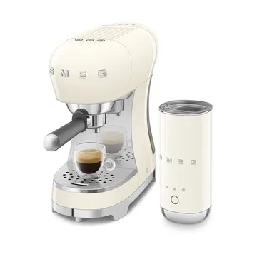 Smeg 50's Style espressomaskin med melkeskummer - Krem - Smeg