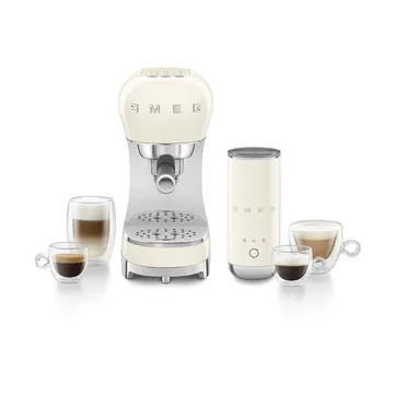 Smeg 50's Style espressomaskin med melkeskummer - Krem - Smeg