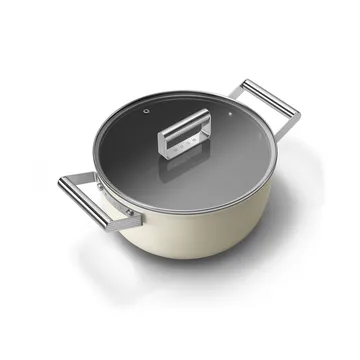 Smeg 50's style gryte keramisk Ø24 cm - Cream - Smeg