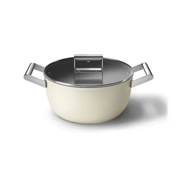 Smeg 50's style gryte keramisk Ø24 cm - Cream - Smeg